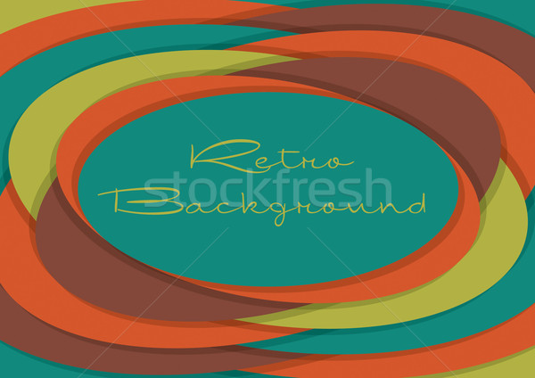 Oval inspired retro abstract background in vector format. Stock photo © piccola