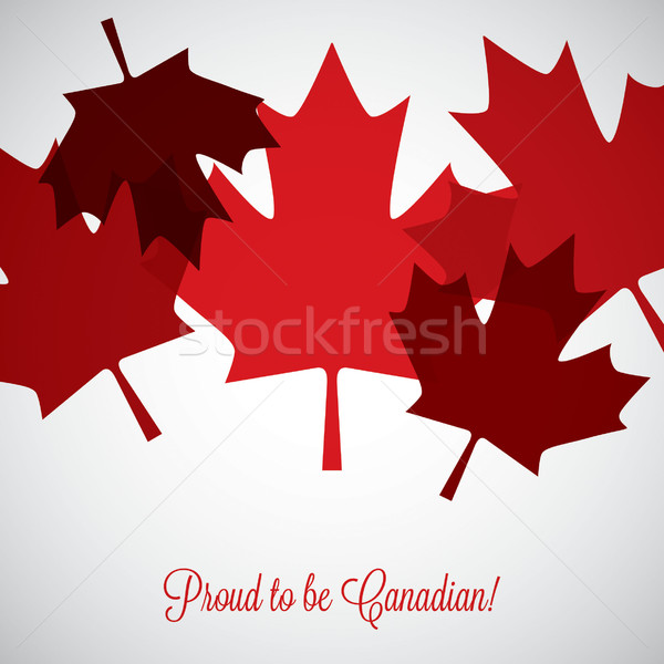 Overlay leaf Canada Day card in vector format. Stock photo © piccola