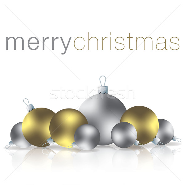 Neşeli Noel önemsiz şey kart vektör format Stok fotoğraf © piccola