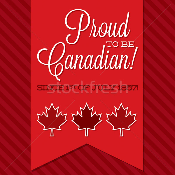 Canada Day sash card in vector format. Stock photo © piccola