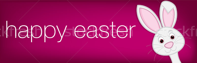 Hiding Easter Bunny banner in vector format. Stock photo © piccola