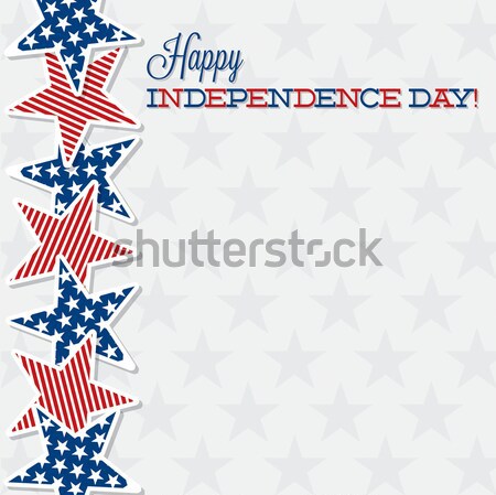 Ribbon Happy Independence Day card in vector format. Stock photo © piccola
