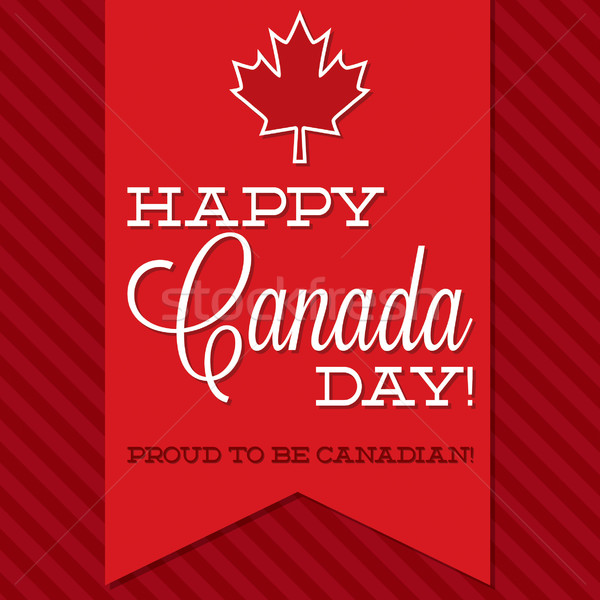 Canada Day sash card in vector format. Stock photo © piccola