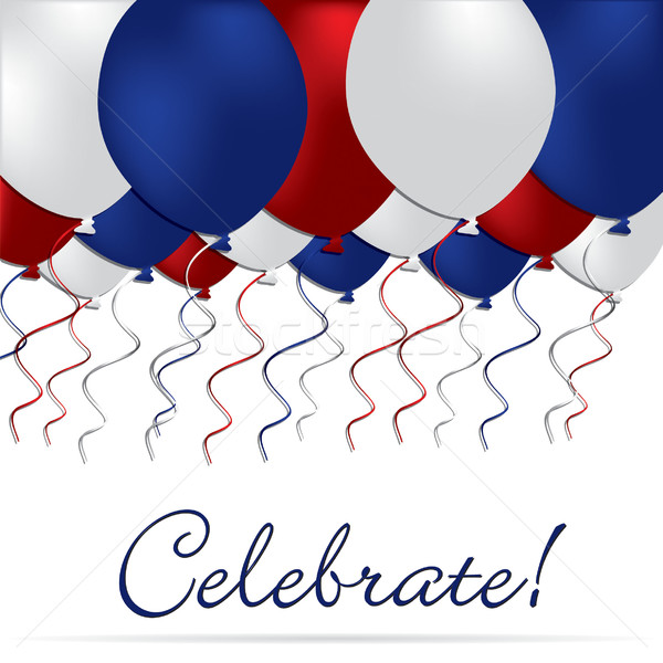 Celebrate independence Day balloon card in vector format. Stock photo © piccola
