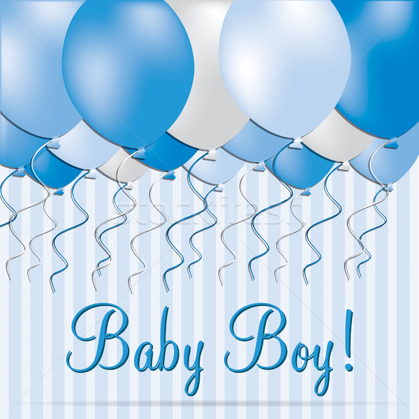 Stock photo: Baby Boy card in vector format.