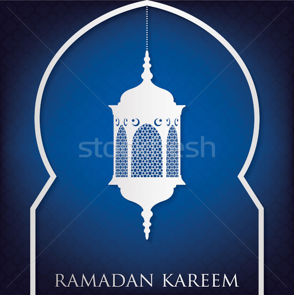 Window 'Ramadan Kareem' (Generous Ramadan) card in vector format. Stock photo © piccola