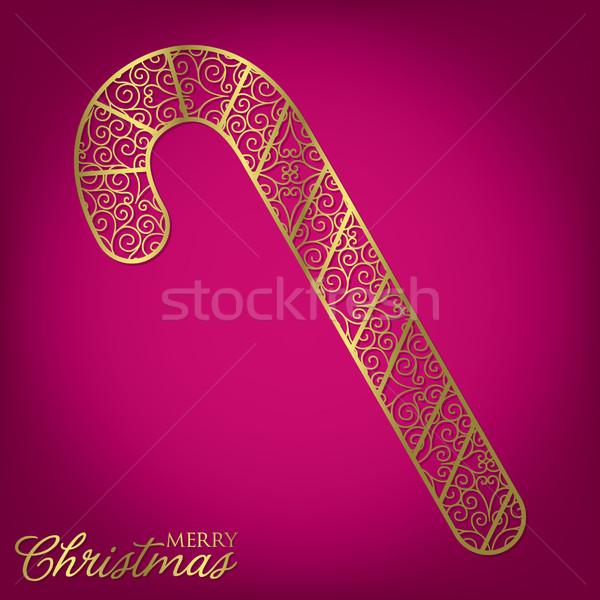 Elegant filigree Christmas card in vector format. Stock photo © piccola
