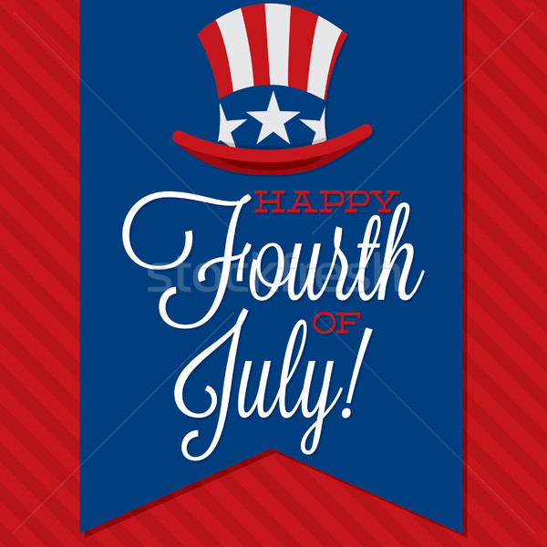 Retro ribbon Independence Day card in vector format. Stock photo © piccola