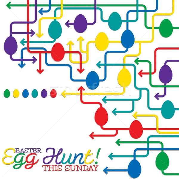 Easter Egg hunt poster in vector format. Stock photo © piccola