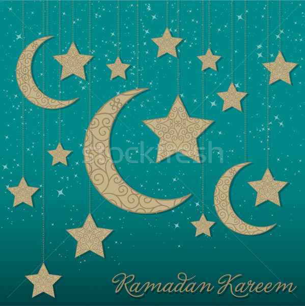 'Ramadan Kareem' (Generous Ramadan) mobile card in vector format Stock photo © piccola