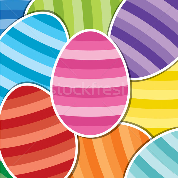 Jasne easter egg naklejki wektora format Wielkanoc Zdjęcia stock © piccola