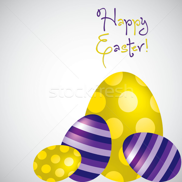 Stock fotó: Kellemes · húsvétot · tojás · kártya · vektor · formátum · tavasz