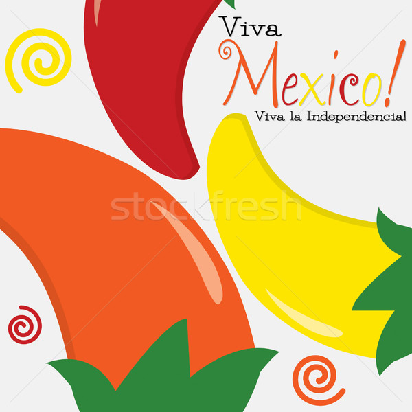 Viva Mexico (Independence Day) card in vector format. Stock photo © piccola