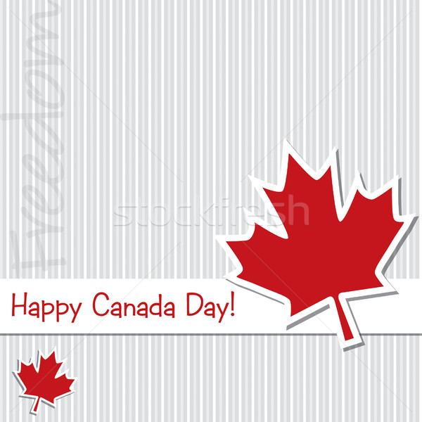 Mutlu Kanada gün etiket kart vektör Stok fotoğraf © piccola