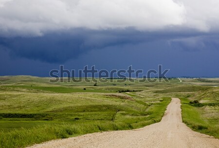 Gewitterwolken Saskatchewan Landwirtschaft Bereich Prärie Ernte Stock foto © pictureguy