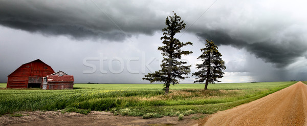 Nubes de tormenta saskatchewan plataforma nube siniestro alerta Foto stock © pictureguy