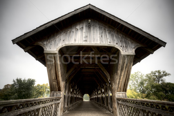 Wooden Covered Bridge Stock photo © pictureguy
