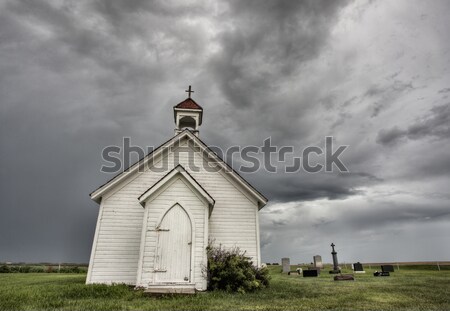 Stock fotó: Préri · viharfelhők · baljós · időjárás · Saskatchewan · Kanada