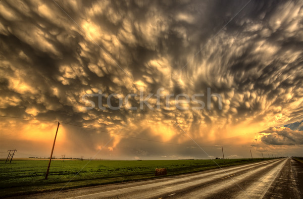 Burzowe chmury saskatchewan formacja niebo charakter krajobraz Zdjęcia stock © pictureguy