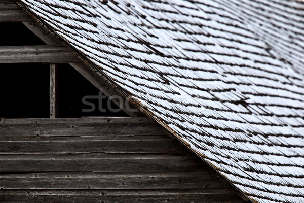 Foto stock: Techo · granero · invierno · edificio · arquitectura