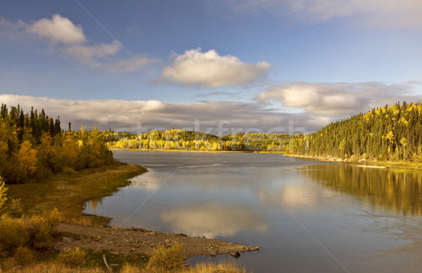 Northern Manitoba Lake near Thompson in Autumn Stock photo © pictureguy