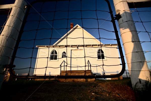 Blau Hügel Land Kirche szenische Saskatchewan Stock foto © pictureguy