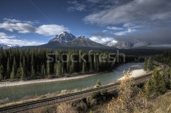 Bow River and Train Tracks Stock photo © pictureguy