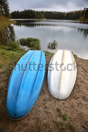 Two rowboats at Jade Lake in Northern Saskatchewan Stock photo © pictureguy