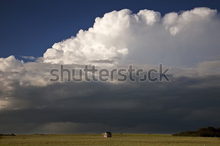 Stock fotó: Préri · viharfelhők · baljós · időjárás · Saskatchewan · Kanada