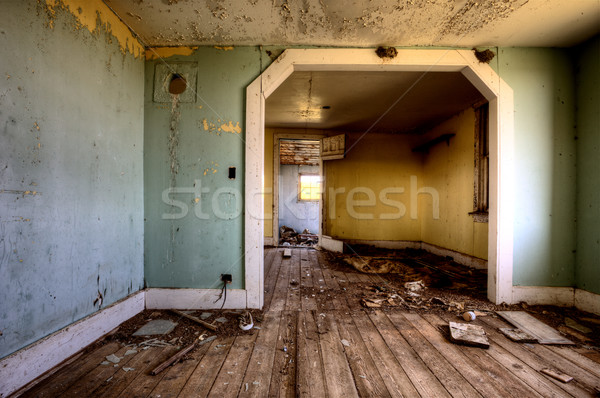 Interior abandonat casă prerie saskatchewan Canada Imagine de stoc © pictureguy