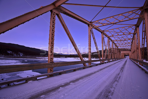 Bridge over South Saskatchewan River in Alberta Canada Stock photo © pictureguy