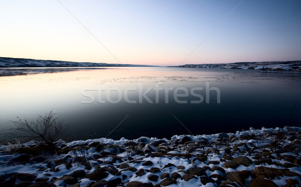 Stock fotó: Jég · tó · font · Saskatchewan · Kanada · terv