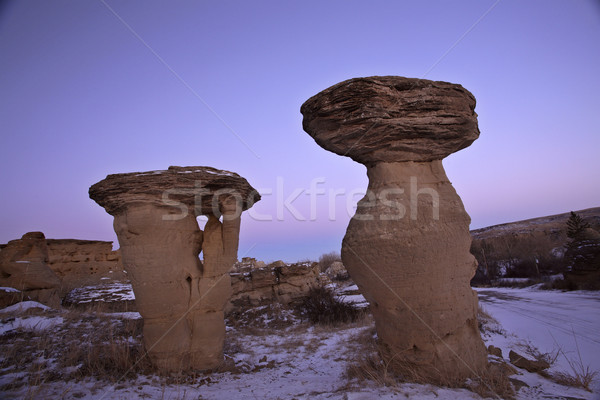 Hoodoos at Writing-on-Stone Provincial Park in Alberta Canada Stock photo © pictureguy