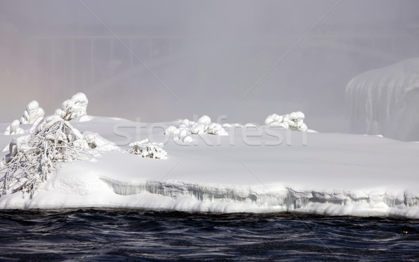 Zimą Niagara Falls zamrożone śniegu lodu wody Zdjęcia stock © pictureguy