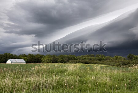 Nuages ​​d'orage saskatchewan plateau nuage sinistre avertissement [[stock_photo]] © pictureguy