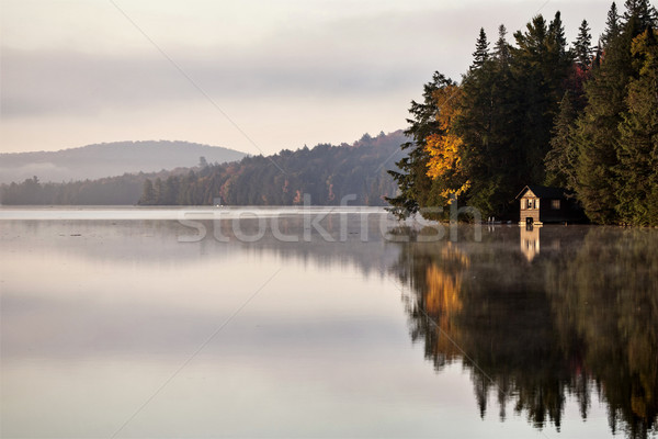 Lac toamnă răsărit reflecţie ontario culori Imagine de stoc © pictureguy