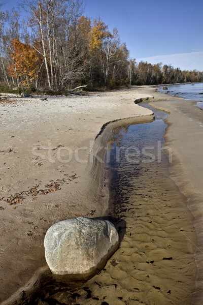 Lac Michigan cădea toamnă frumos Imagine de stoc © pictureguy