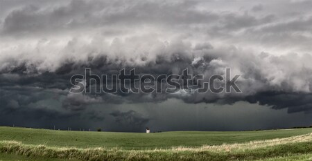 Gewitterwolken Prärie Himmel Saskatchewan Kanada Landschaft Stock foto © pictureguy