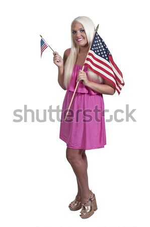 Woman with a Flag Stock photo © piedmontphoto