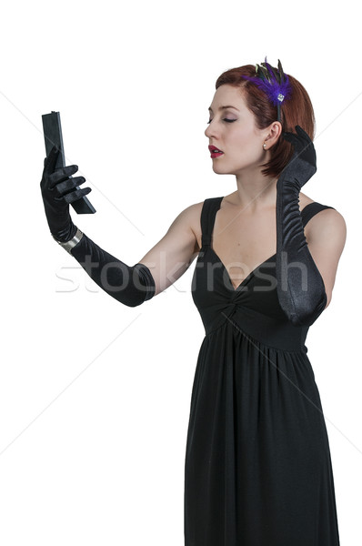 Woman Putting On Makeup Stock photo © piedmontphoto