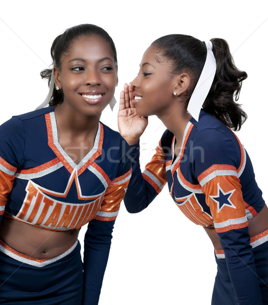 女子 耳語 秘密 年輕 美麗 非裔美國人 商業照片 © piedmontphoto