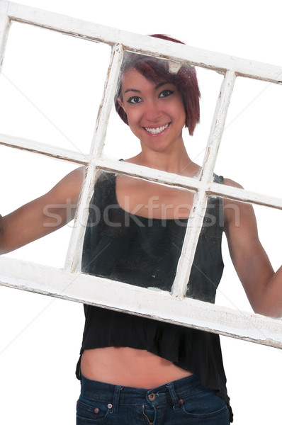 Woman In Window Stock photo © piedmontphoto