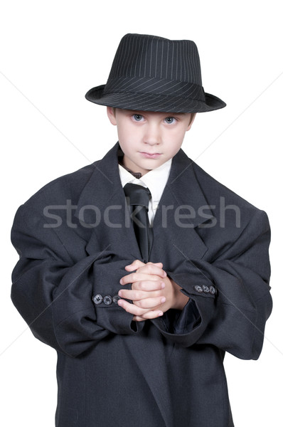 Boy in Oversized Clothes Stock photo © piedmontphoto