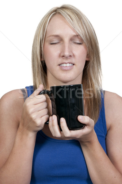 Woman Drinking Coffee Stock photo © piedmontphoto