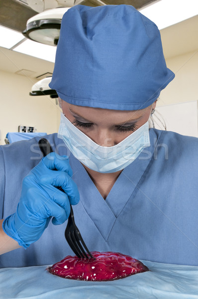 Kobieta mózgu chirurg piękna kobieta chirurgii Zdjęcia stock © piedmontphoto