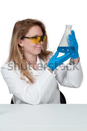 Femme médecin urine échantillon belle jeunes [[stock_photo]] © piedmontphoto