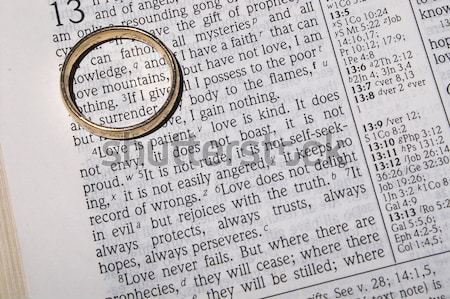 Wedding Ring on a Bible Stock photo © piedmontphoto