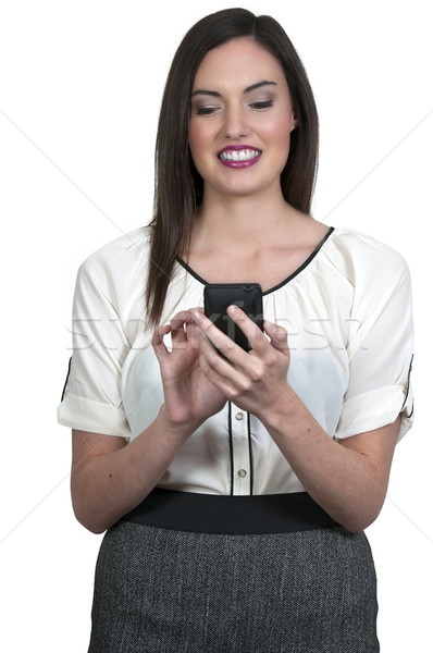 Belle femme belle jeune femme téléphone portable affaires [[stock_photo]] © piedmontphoto