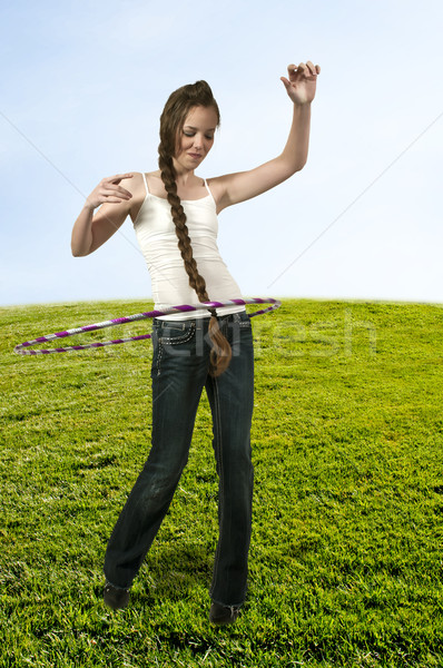 Girl with Hula Hoop Stock photo © piedmontphoto