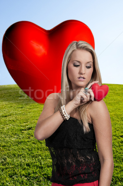 Valentines Day Heart Woman Stock photo © piedmontphoto